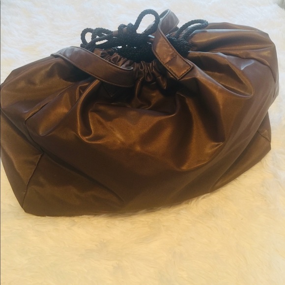 Lancôme bag purse tote large Ties snaps - Picture 2 of 3